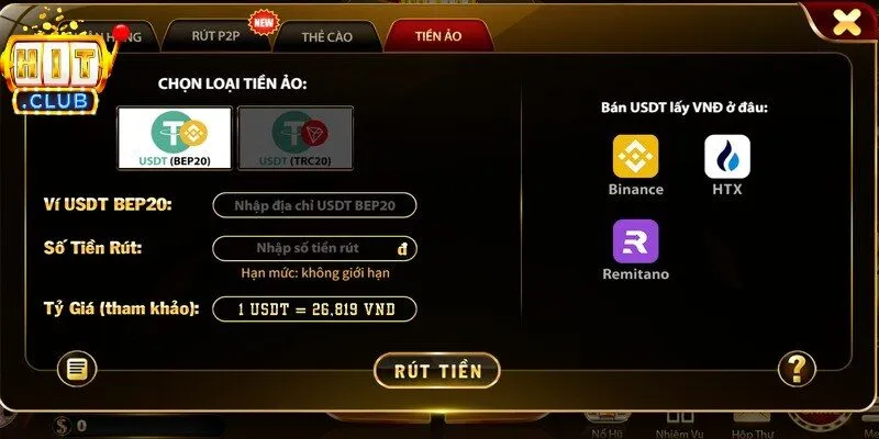 Người chơi khi giao dịch sẽ không phải chi trả phí tại cổng game Hitclub