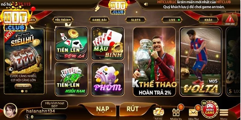 Hitclub là cổng game giải trí trực tuyến lý tưởng cho mọi người chơi